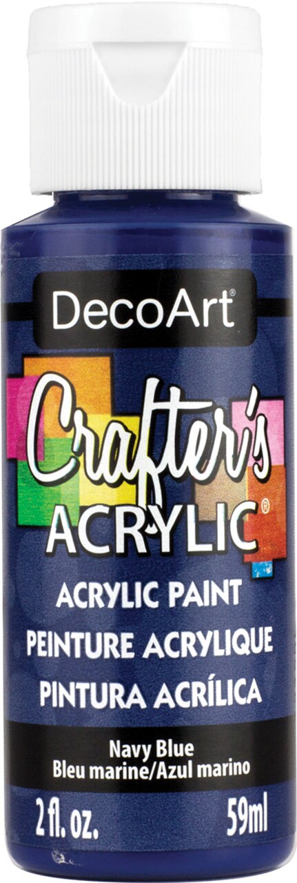 Decoart Crafter s Acrylic All Purpose Paint 2Oz Navy Blue
